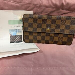Louis Vuitton Damier Ebene Sarah Wallet